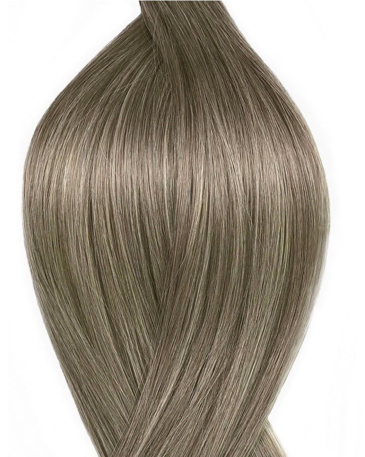 Gray hair extension on a white background