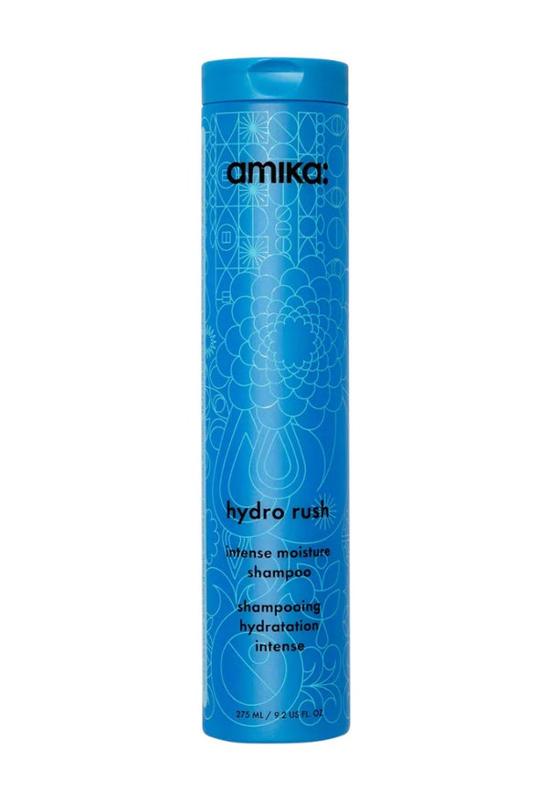 bottle of amika hydro rush shampoo