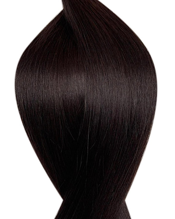 #1b black treacle nano tip hair extensions