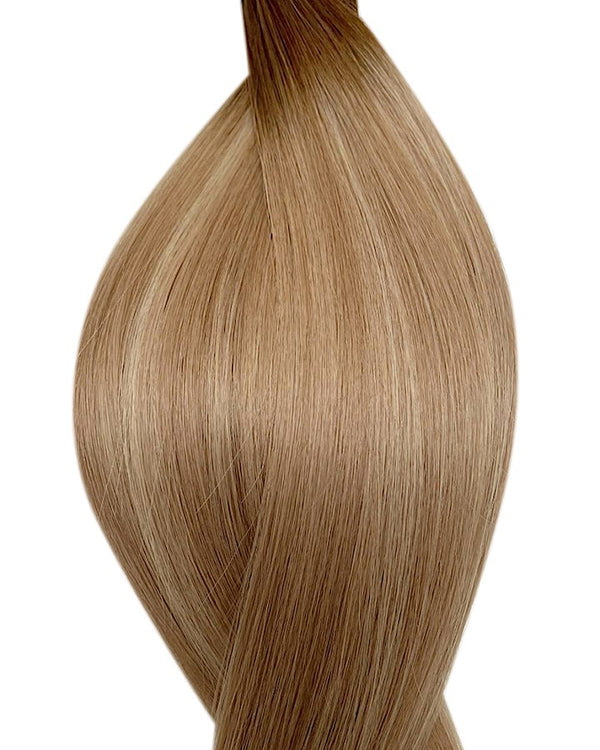 Blonde Coffee Roast Nano Ring Hair Extensions #T4P14/22