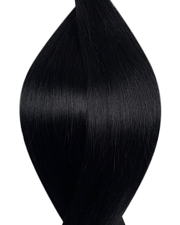 #1 jet black nano hair extensions