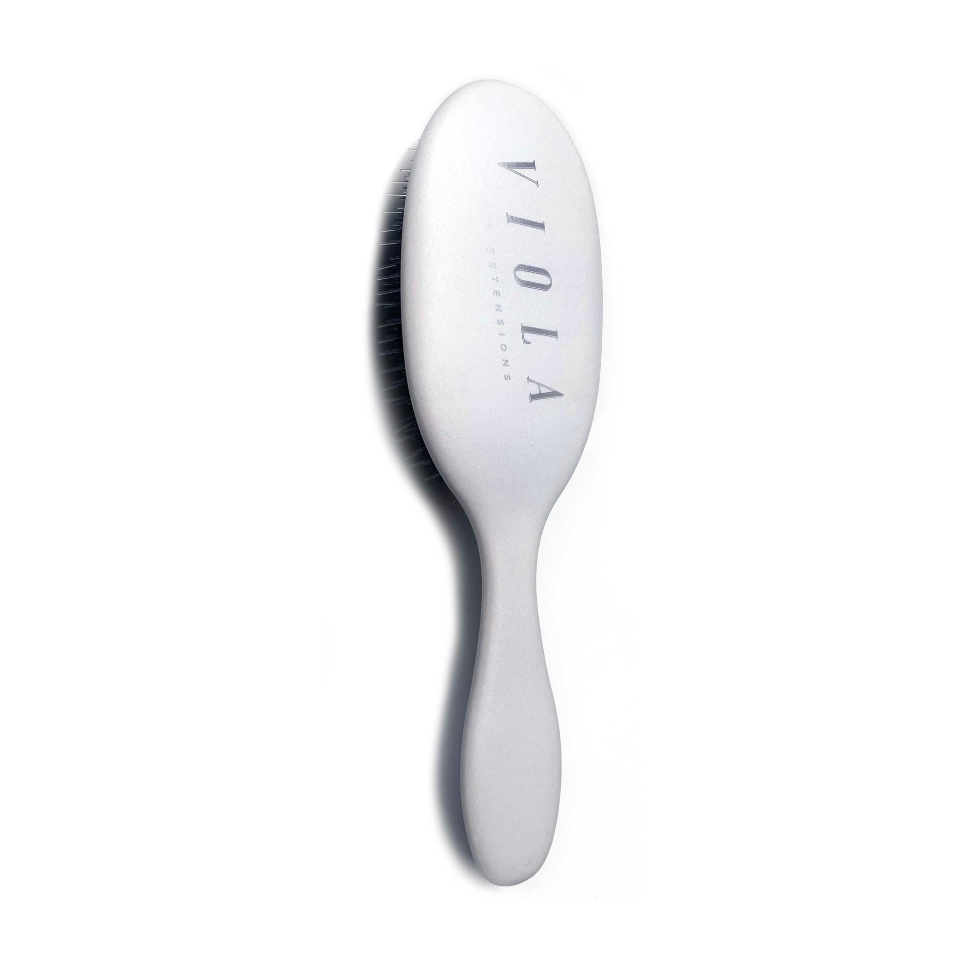 white viola oval bristle brush back